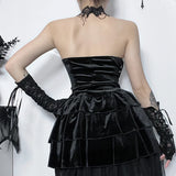Corset Gothique en Velours - Antre Gothique
