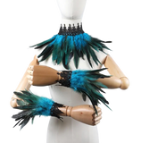 Parure Gothique Style Victorien en plumes naturelles