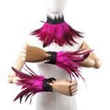 Parure Gothique Style Victorien en plumes naturelles