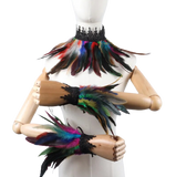 Parure Gothique Style Victorien en plumes naturelles