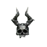 Bague Gothique Tête de Mort à cornes