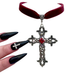 Pendentif Gothique Croix Vintage- Antre Gothique