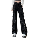 Jeans Gothique Cargo en Denim - Antre Gothique
