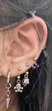 Piercing Oreille Gothique Punk Crâne