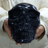 Crâne Gothique Sculpté en Obsidienne Naturelle - Antre Gothique