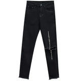 Jeans Gothique Skinny Style Punk - Antre Gothique