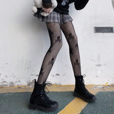 Collants gothiques tête de mort