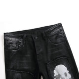 Gothic Denim Biker Pants