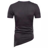 T-Shirt Gothique Asymétrique à lacets