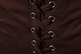 T-Shirt Gothique Asymétrique à lacets