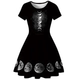 Robe Gothique Trapèze Phase Lunaire - Antre Gothique