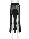 JUPE GOTHIQUE FENDUE EN SIMILI CUIR - ANtre Gothique