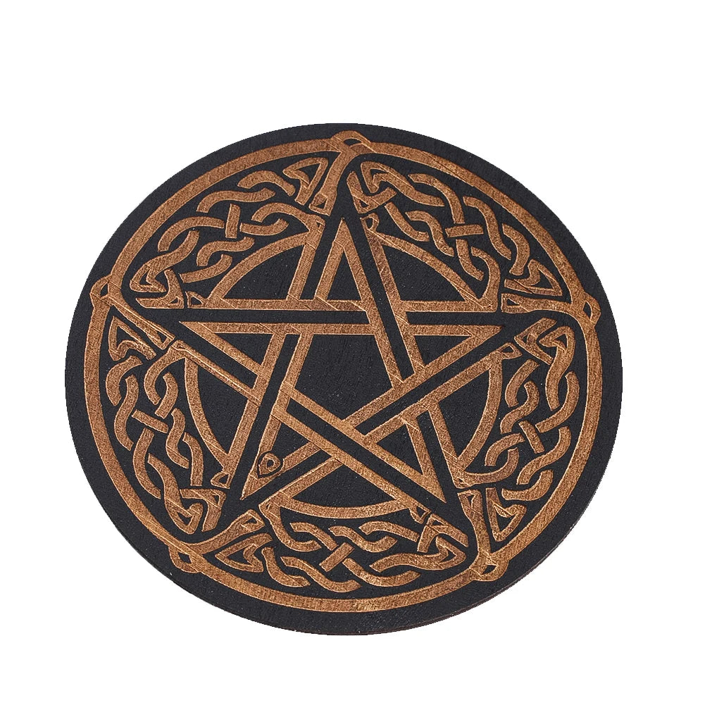 CREATCABIN Planches Ouija Parlantes en Bois Pendule avec Planchette Noir Dowsing Divination Wood CREATCABIN Planches Ouija Parlantes en Bois Pendule avec Planchette Noir Dowsing Divination Wood