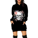 Robe Gothique à Capuche Crâne de Mort