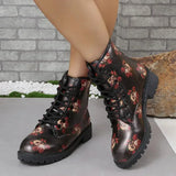 Bottines Gothiques Imprimées Tête de Mort