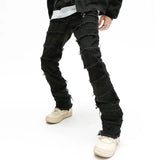 Pantalon Gothique Punk Effiloché