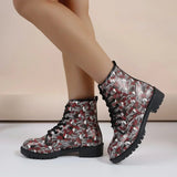 Bottines Gothiques Imprimées Tête de Mort
