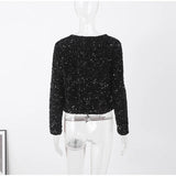 Gotischer Paillettenpullover