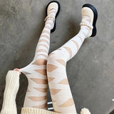 Transparente gekreuzte Gothic-Lolita-Strumpfhose