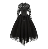 Robe Gothique Rétro à Corset - L'Antre Gothique