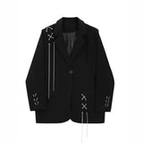 Veste Gothique Streatwear à Chaînes - L'Antre Gothique