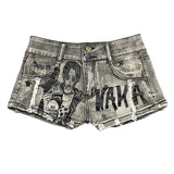 Shorts Gothique Y2k Imprimé- Antre gothique