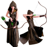 Robe Gothique à Capuche en Cuir- Antre Gothique