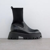 Bottines Gothiques à Semelle compensée Noire