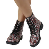Bottines Gothiques Imprimées Tête de Mort