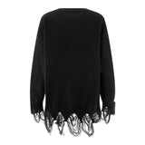 Zerrissener Streetwear-Gothic-Pullover