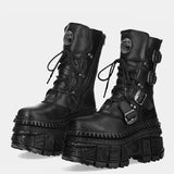 Bottes Gothiques Plateformes à Boucles « Dark Empire »