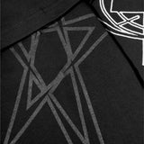 T-shirt Gothique Oversize à Manches Longues avec Imprimé Croix