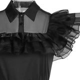 Robe Gothique Wednesday Tulle Cosplay