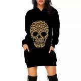 Robe Gothique à Capuche Crâne de Mort