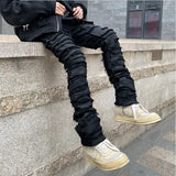 Pantalon Gothique Punk Effiloché