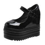 Creepers Gothiques à plateforme avec talons hauts et nœud papillon