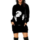 Robe Gothique à Capuche Crâne de Mort