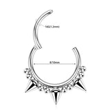 Piercing Nez Gothique Punk à Rivets