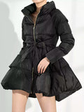 Gothic-Mantel, wattierte Daunenjacke