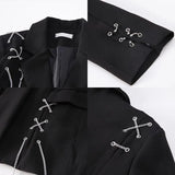 Veste Gothique Streetwear à Chaînes