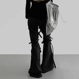 Pantalon Gothique Streetwear à Bandes - Antre Gothique