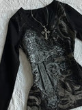 T-shirt gothique vintage croix - Antre Gothique