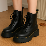 Bottes Gothiques Punk en Cuir à Plateforme