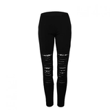 Legging Gothique à entailles dentelle - L'Antre Gothique