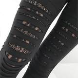 Legging Gothique à Entailles Dentelle