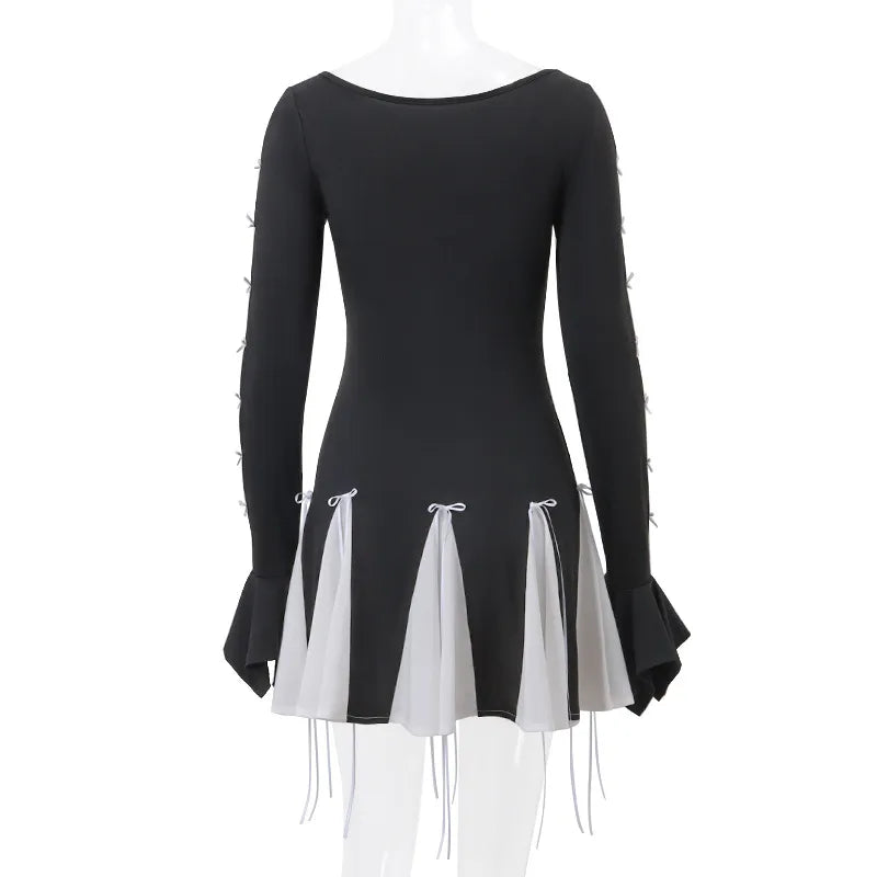 Gothic Lace-Up Mini Dress | L'Antre Gothique