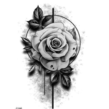 Tatouage Gothique Fleur de Rose