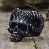 Gotischer Ring<br> Gehörnter Teufel