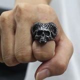 Gotischer Ring<br> Gehörnter Teufel