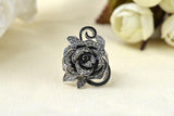 Bague Gothique <br /> Rose Noir